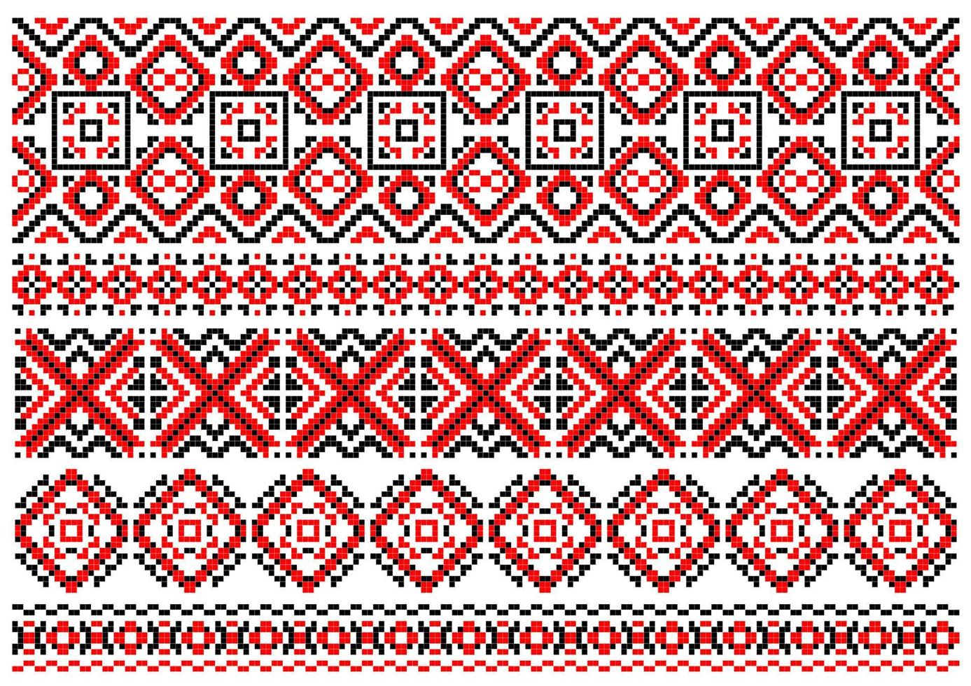 Retro ethnic ornaments and traceries vector