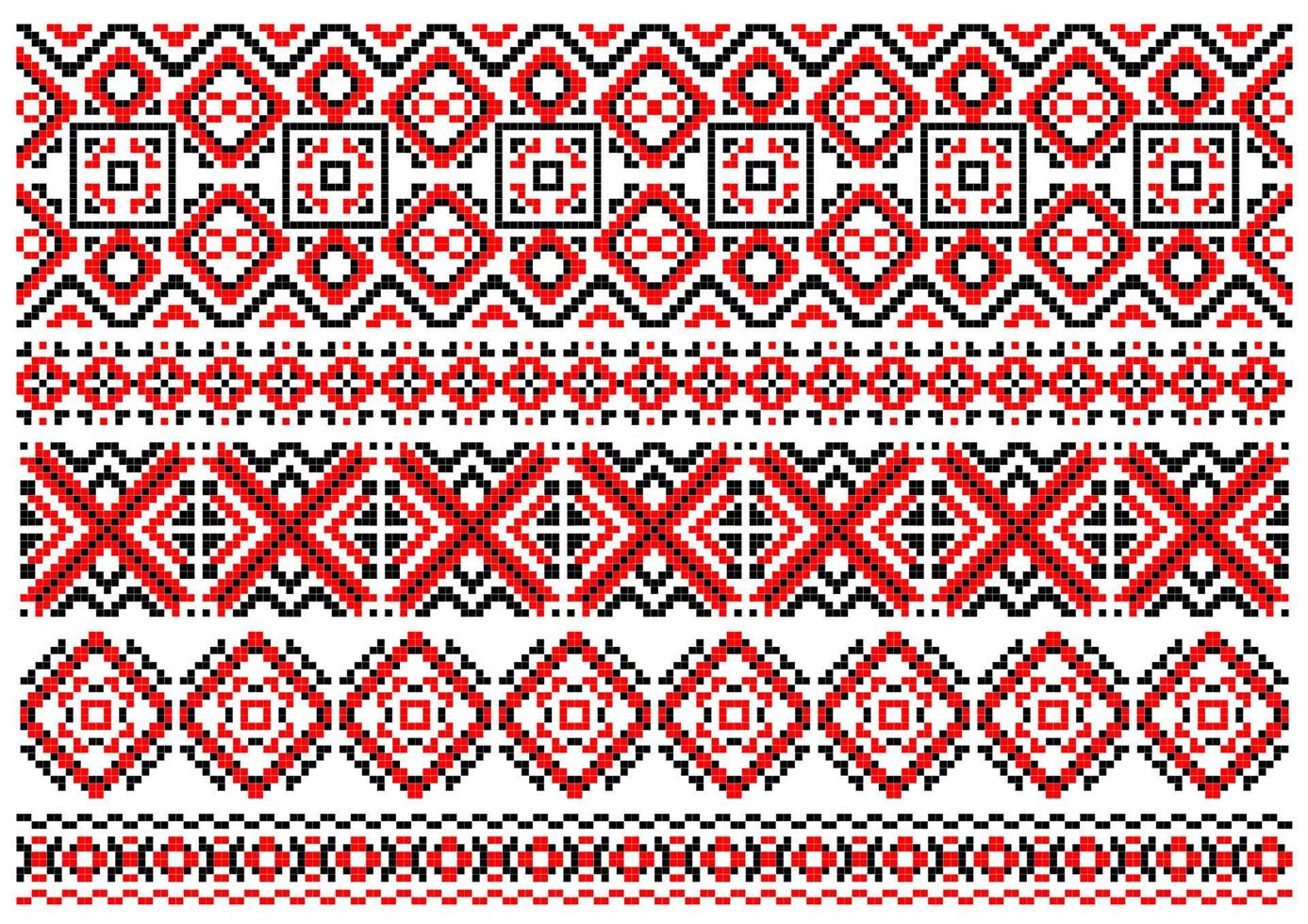 Retro ethnic ornaments and traceries vector