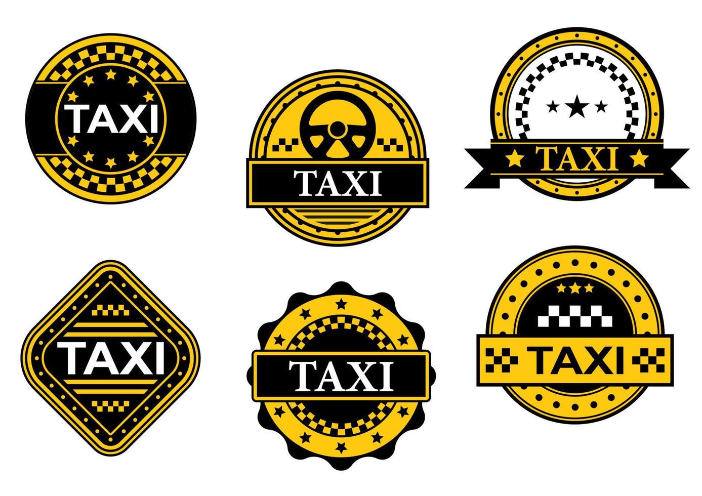 símbolos de servicio de taxi vector