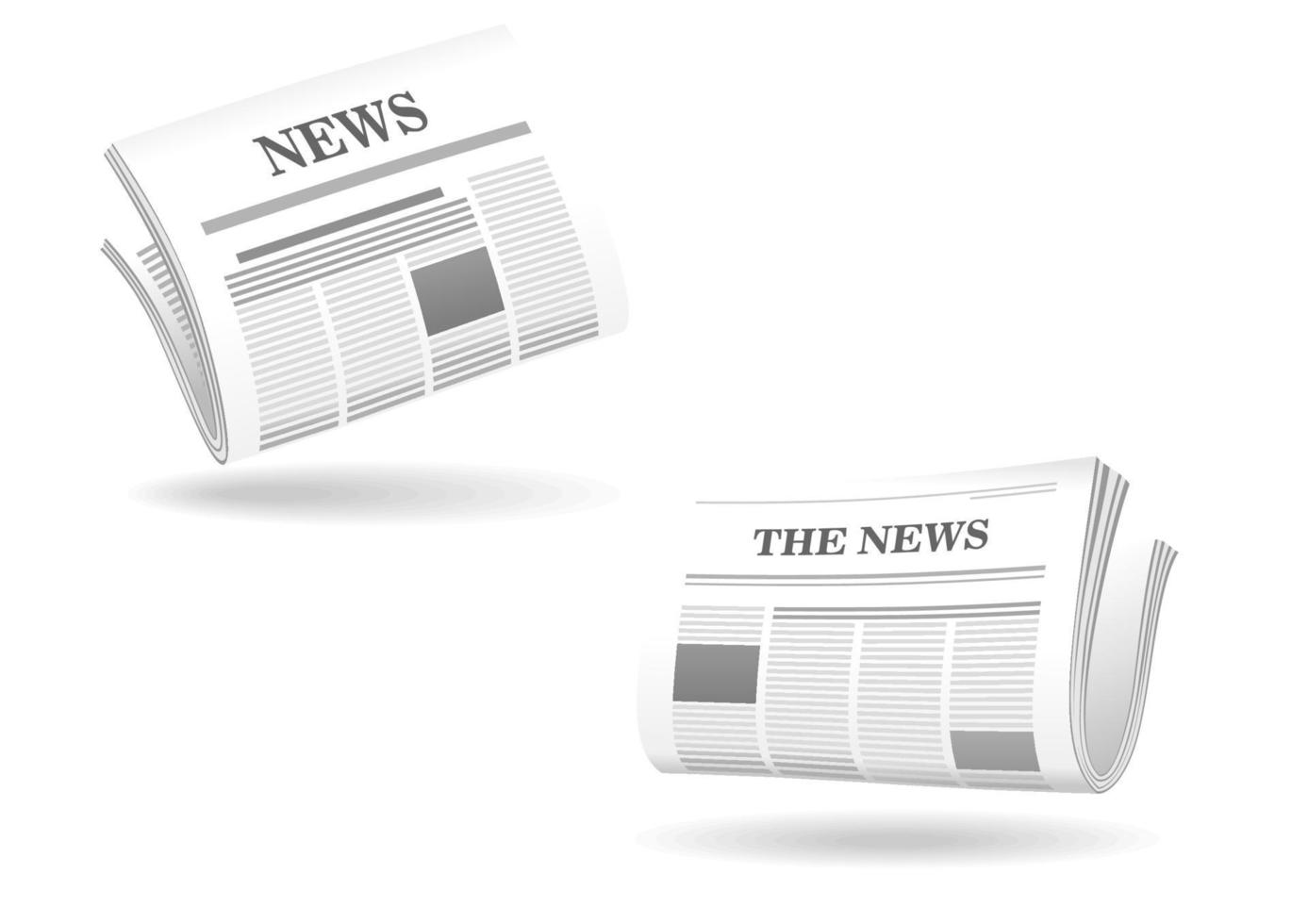 Newspaper realistic icons vector