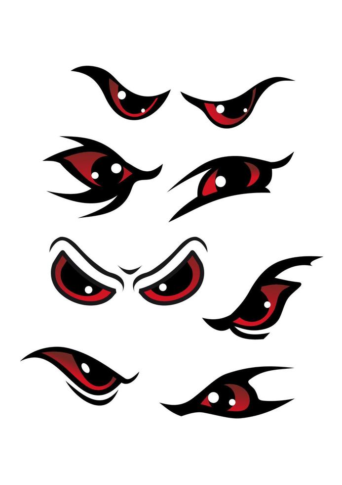 Danger cartoon eyes vector