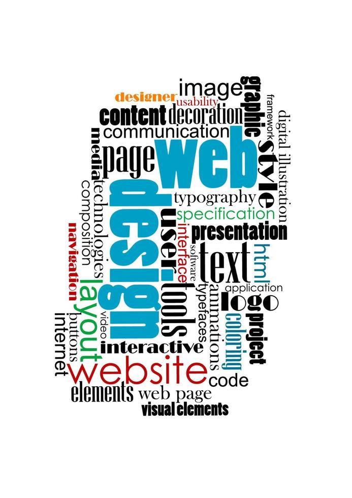Tag cloud for web and design 11230991 Vector Art at Vecteezy