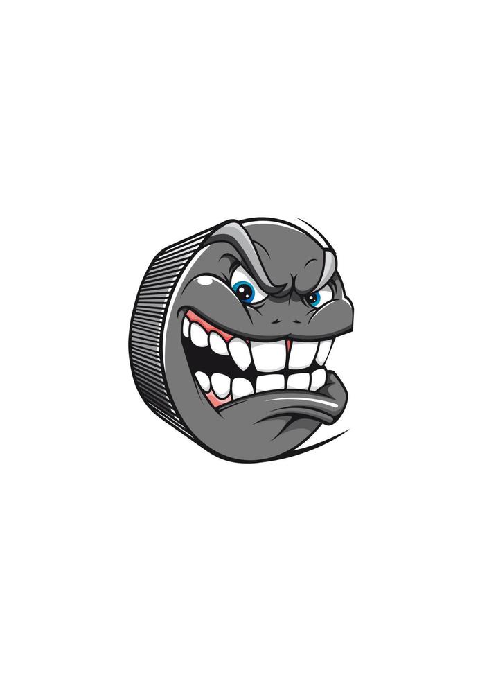 Hockey puck character vector