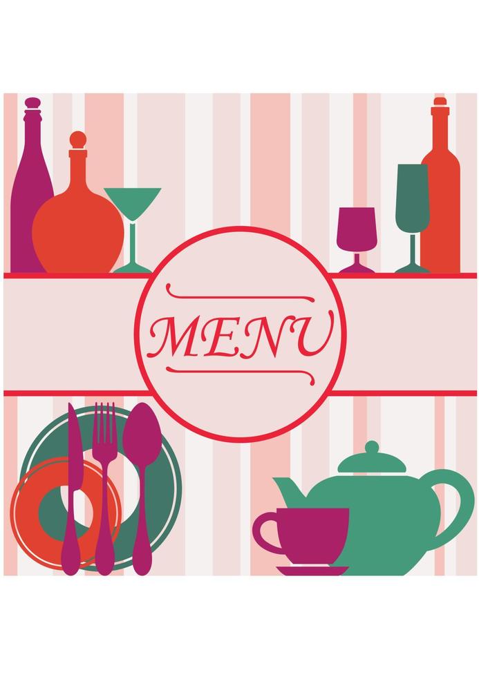 diseño de menú de restaurante vector