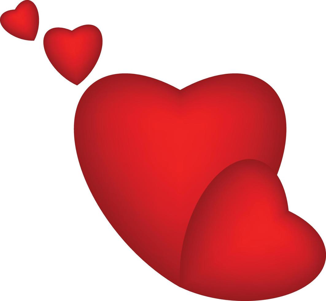 Editable Glossy Red Vector Heart