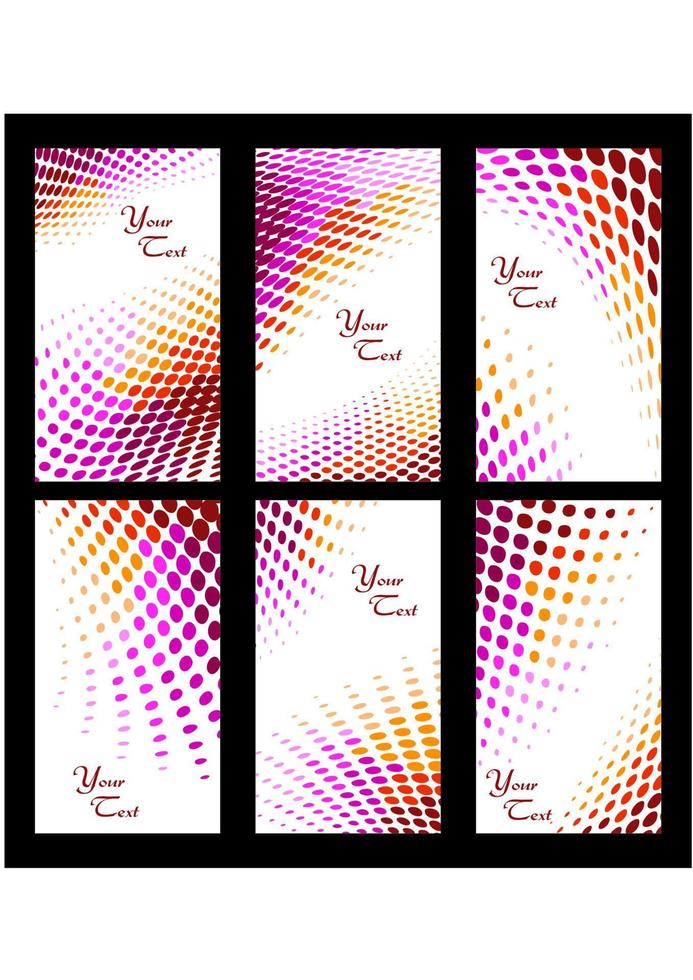 Set of colorful business cards vector