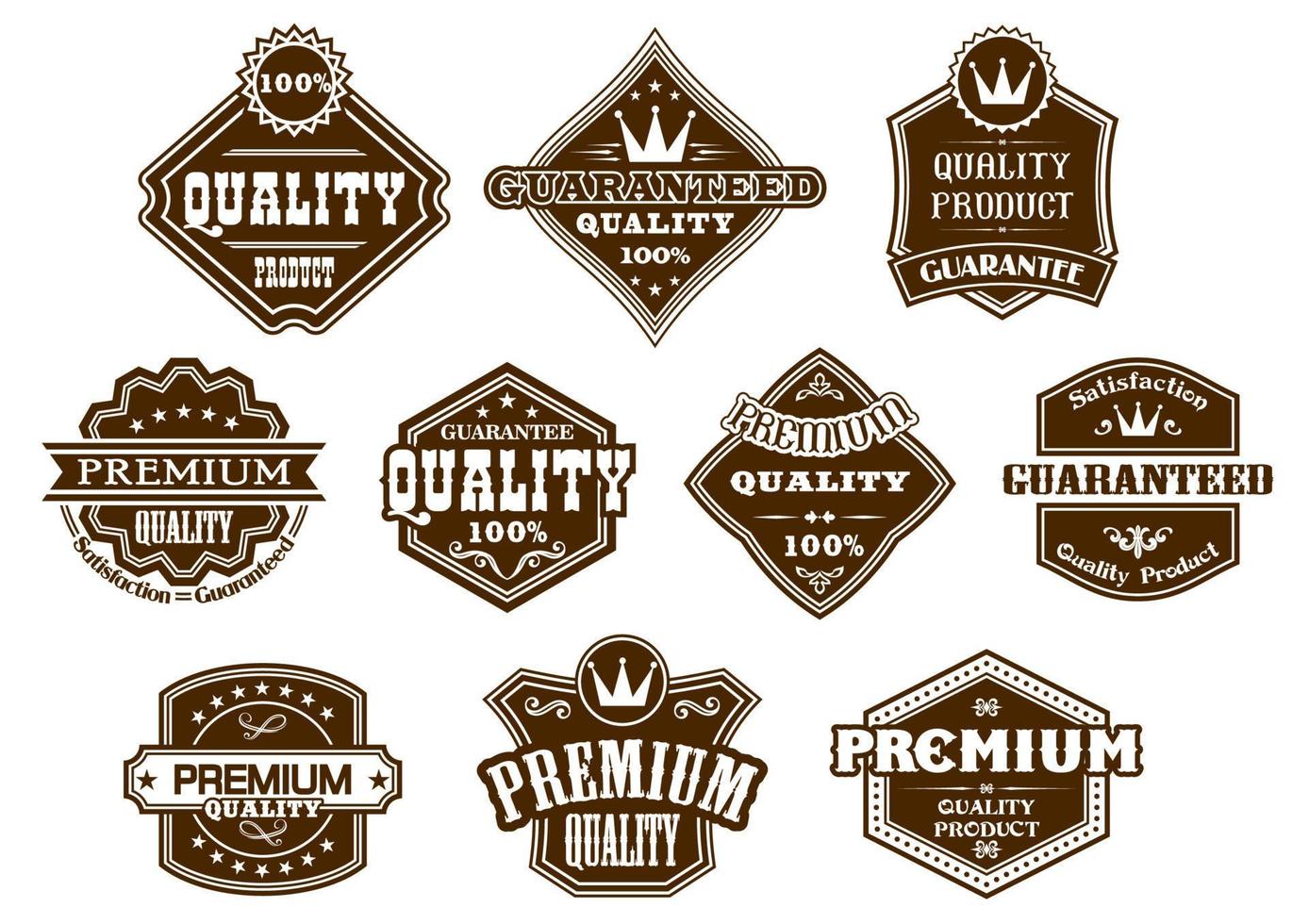 Labels and banners in western style vector