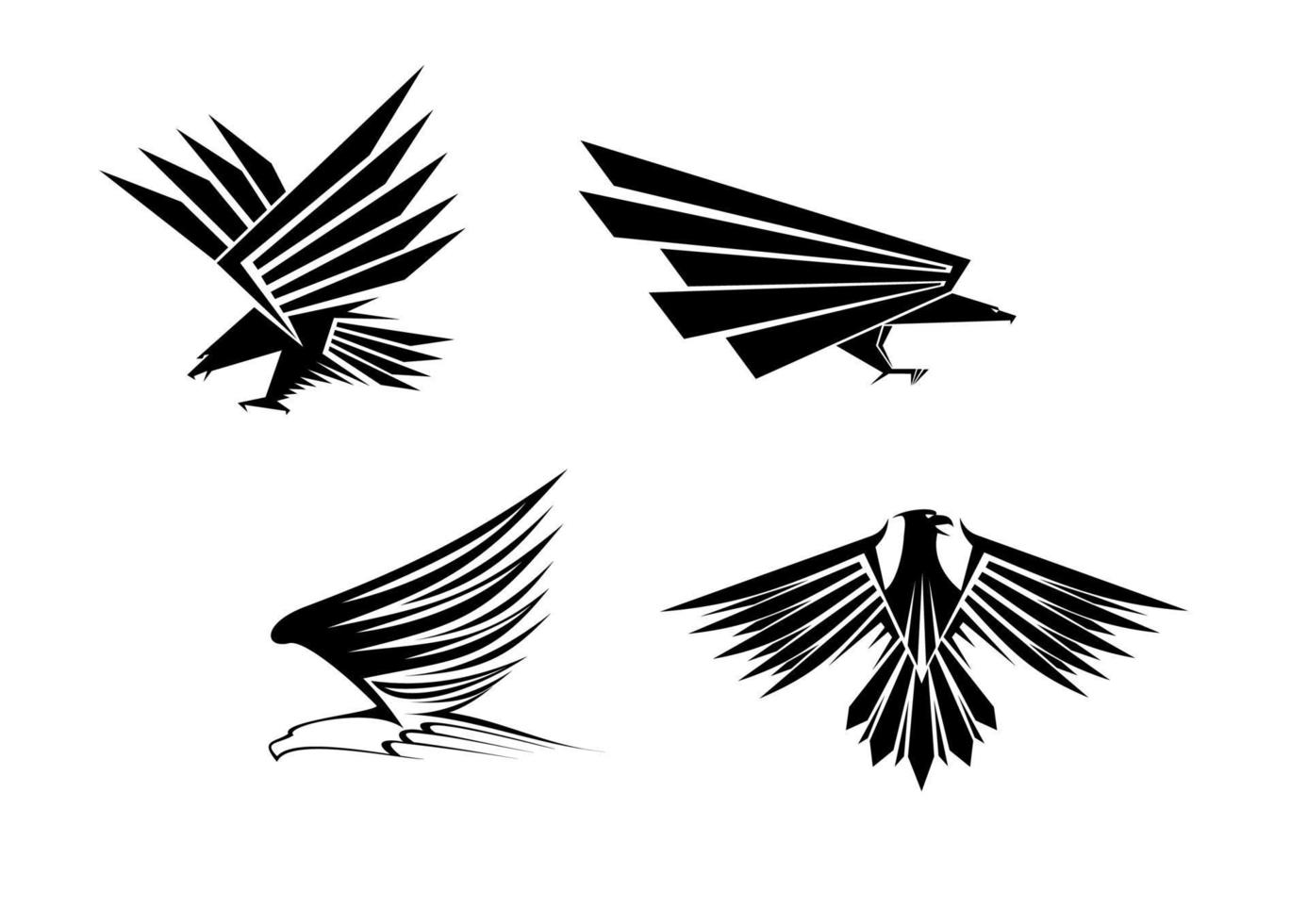 águila, halcón, tatuajes de halcón vector