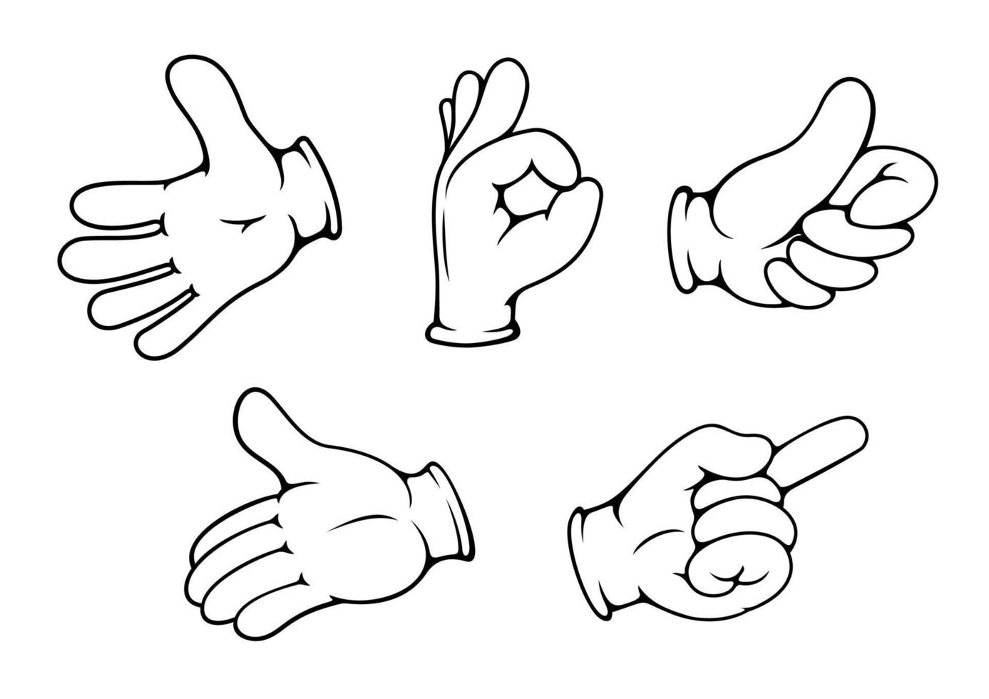 People hand gestures vector