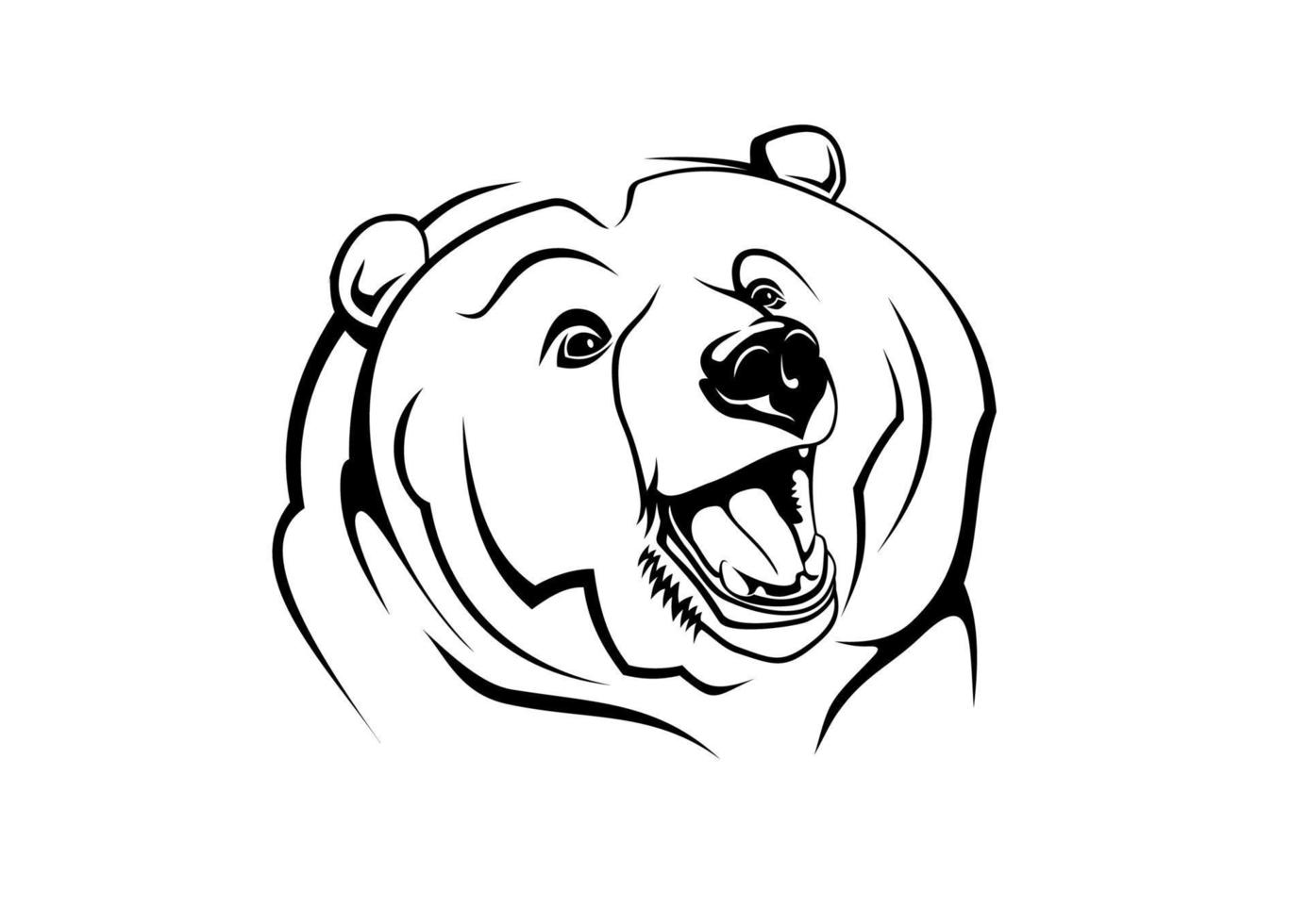 Wild bear grizzly character vector