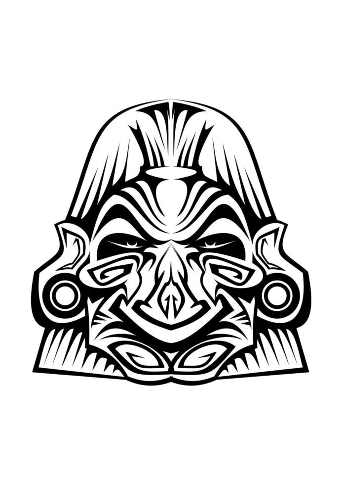 Ancient tribal mask vector