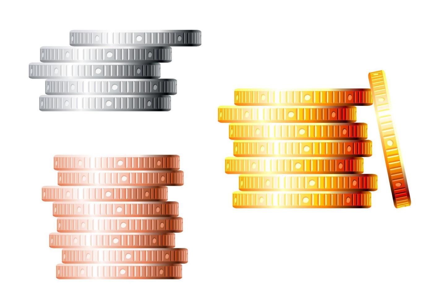 Stacks of coins vector
