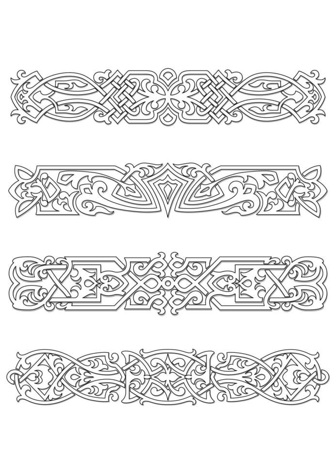 Retro borders and ornaments vector