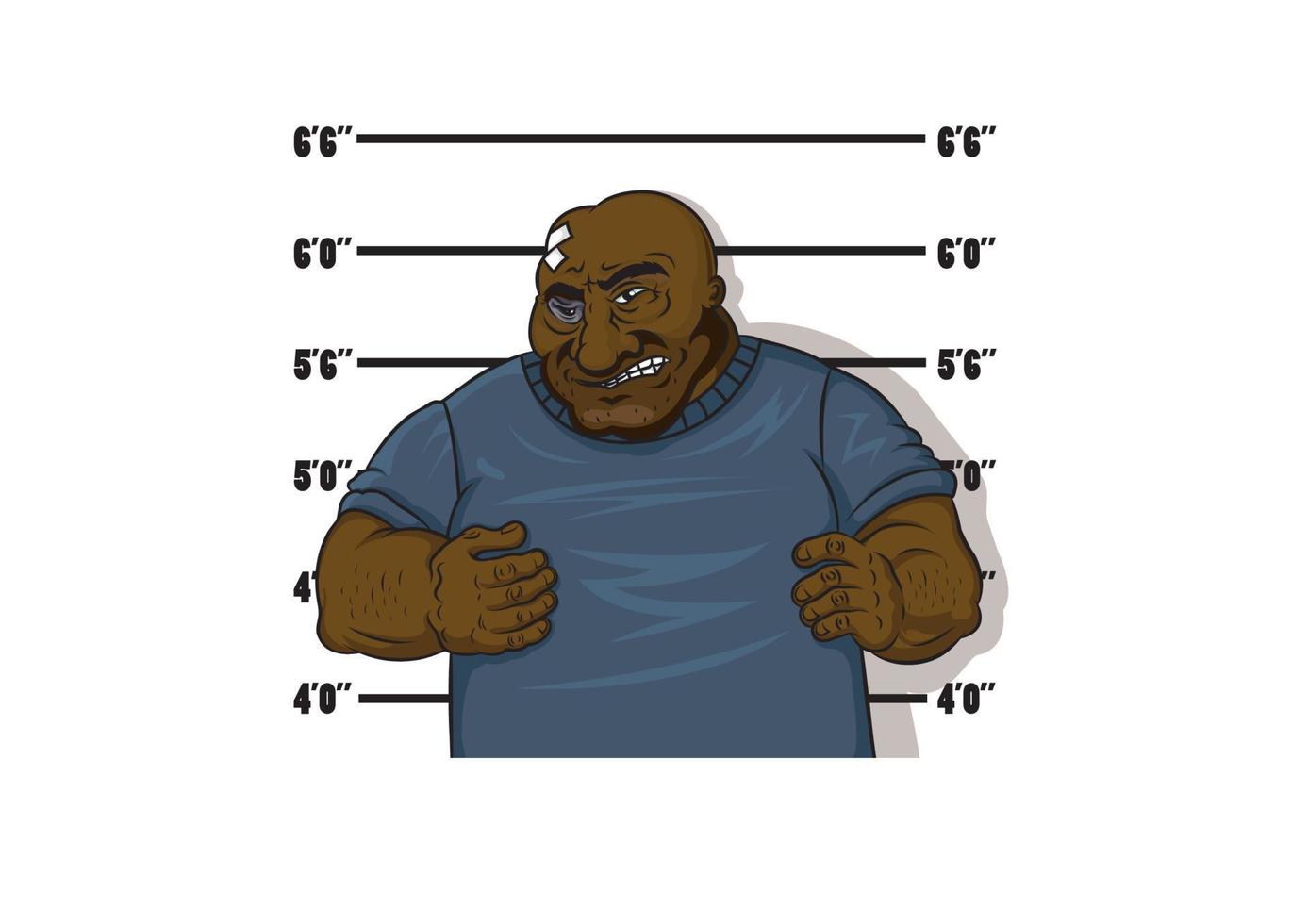 Afro-American prisoner character vector