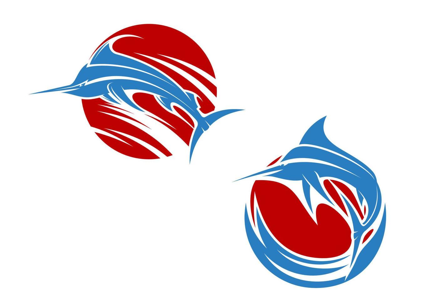 Blue marlin fish vector