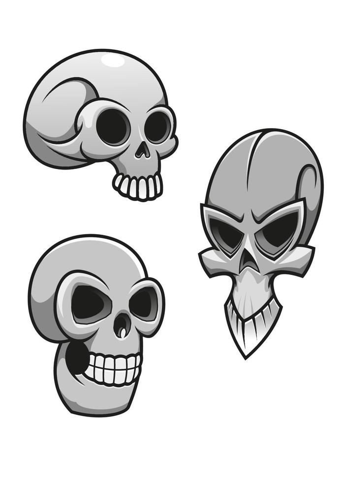 Set of skulls vector