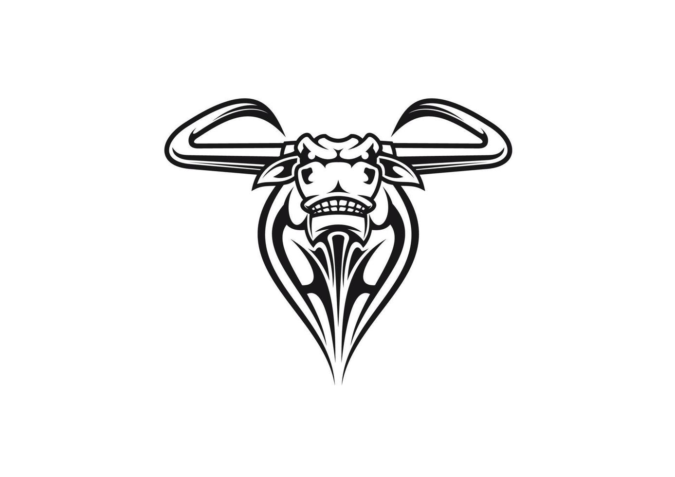 Wild buffalo mascot vector