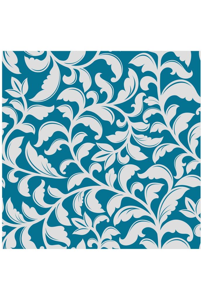 Blue floral pattern vector