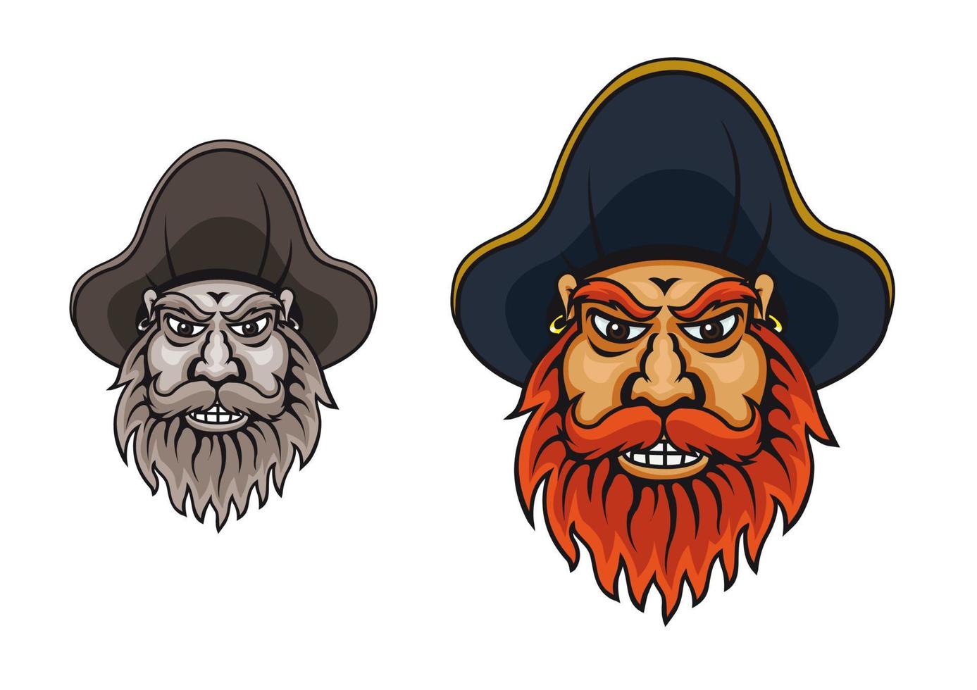 Pirate captain character vector