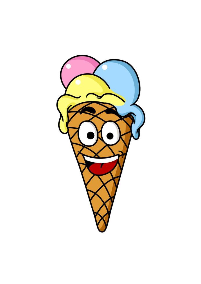 Funny ice cream 11231225 Vector Art at Vecteezy