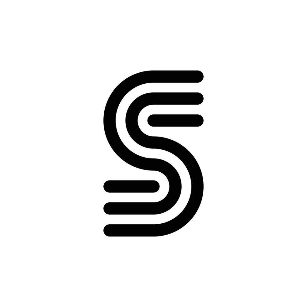 diseño moderno del logotipo del monograma de la letra s vector