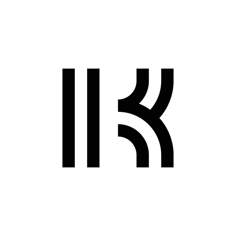 diseño moderno del logotipo del monograma de la letra k vector