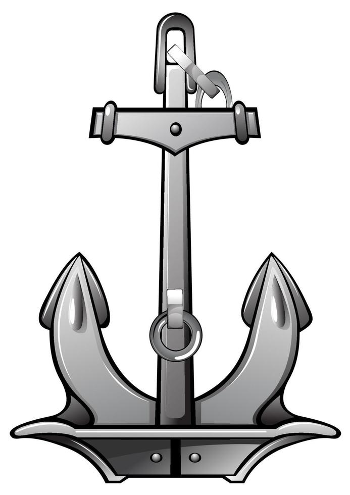 Isolated ship anchor vector