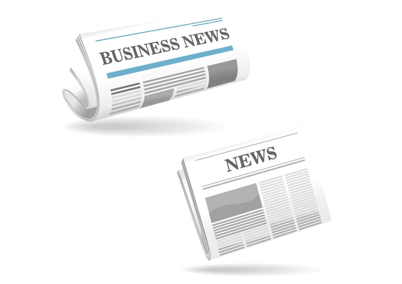 Realistic newspaper icons vector