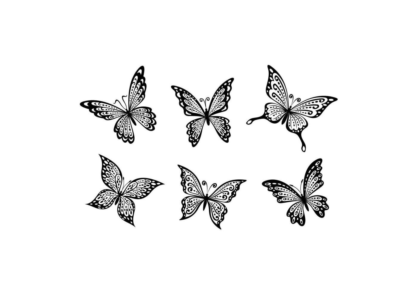 hermosas mariposas insectos vector