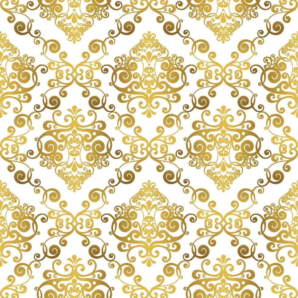 Vector damask vintage baroque ornament. Retro pattern antique style acanthus. Seamless pattern
