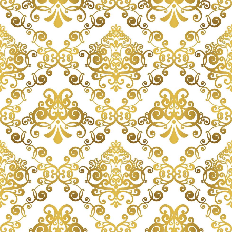 Vector damask vintage baroque ornament. Retro pattern antique style acanthus. Seamless pattern