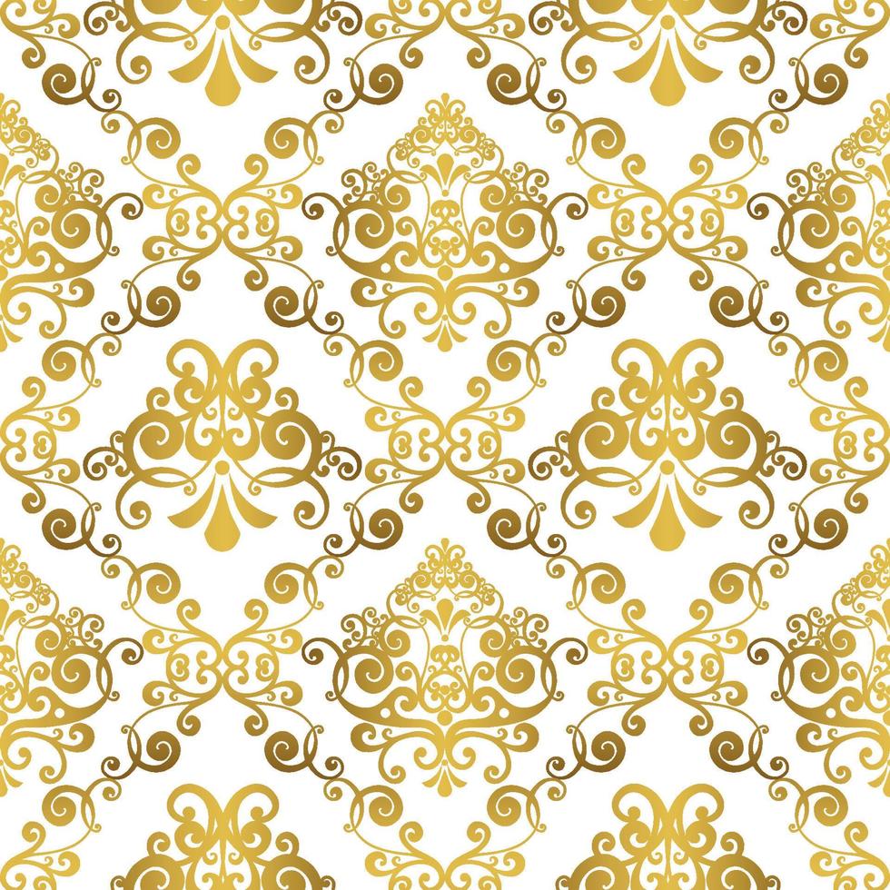 Vector damask vintage baroque ornament. Retro pattern antique style acanthus. Seamless pattern