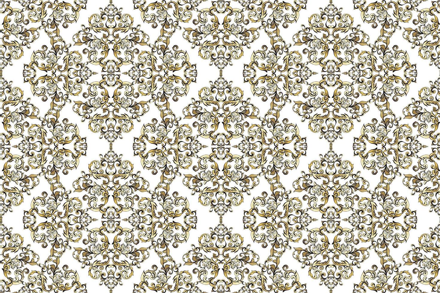 Vector damask vintage baroque ornament. Retro pattern antique style acanthus. Seamless pattern