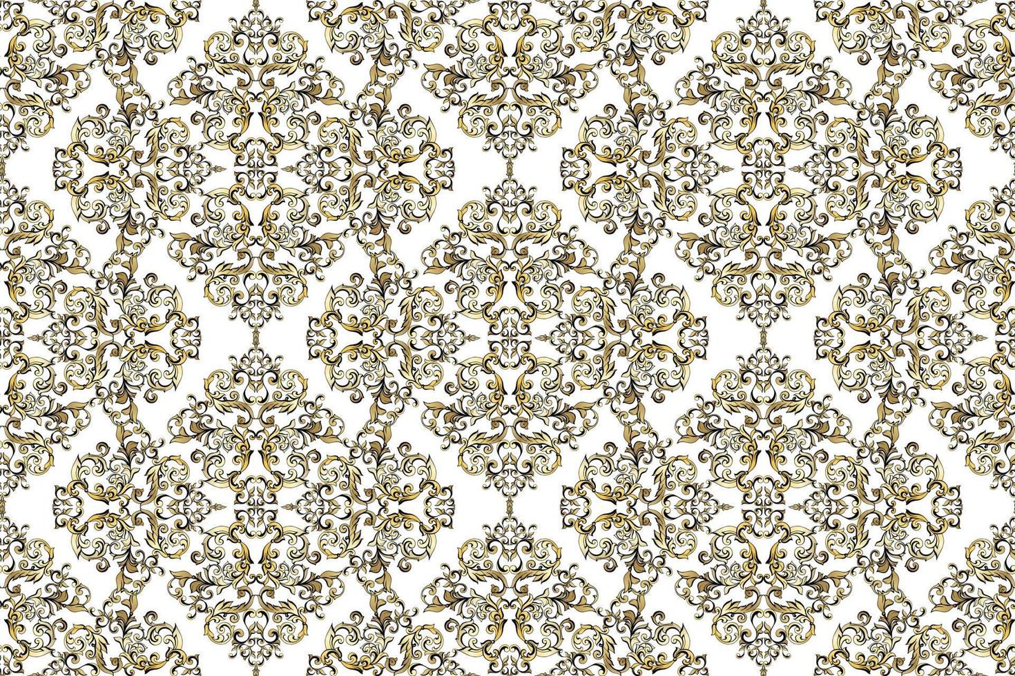 Vector damask vintage baroque ornament. Retro pattern antique style acanthus. Seamless pattern