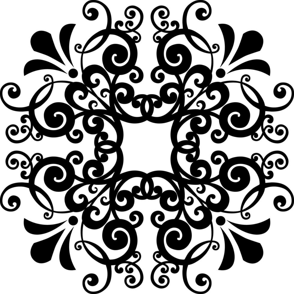 Vector damask vintage baroque scroll ornament swirl. Victorian monogram heraldic shield swirl. Retro floral leaf pattern border foliage antique  acanthus calligraphy engraved tattoo.Tile decor element