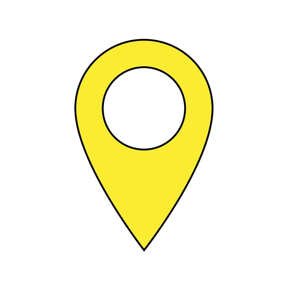 icono de vector de ubicación de signo de pin de mapa de viaje