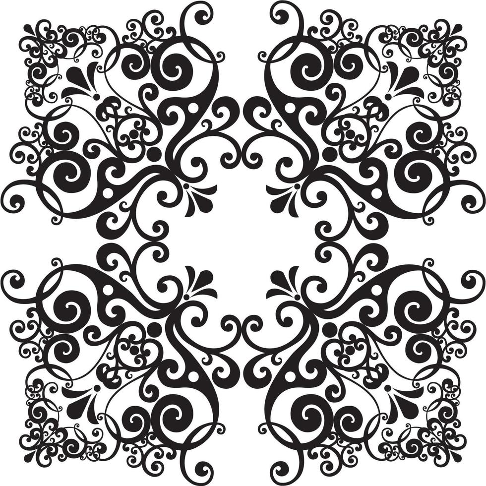 Vector damask vintage baroque scroll ornament swirl. Victorian monogram heraldic shield swirl. Retro floral leaf pattern border foliage antique  acanthus calligraphy engraved tattoo.Tile decor element