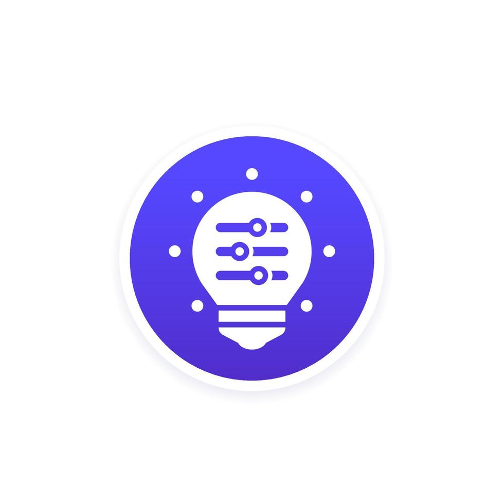 smart led light control icon for apps vector