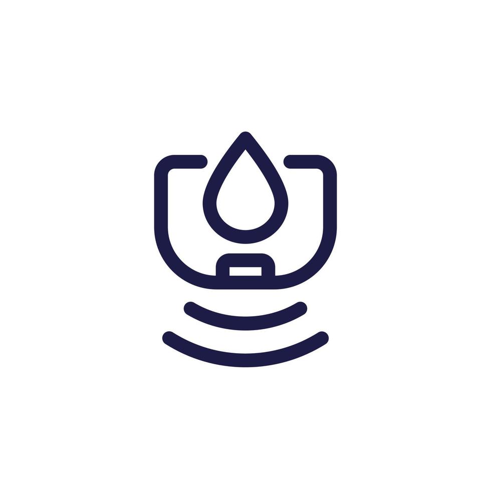 humidity sensor icon, line vector