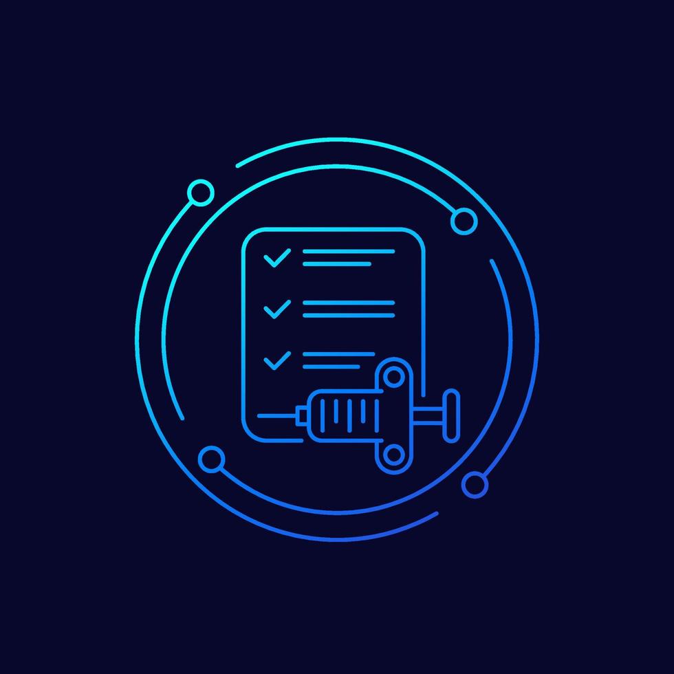 biopsy test line vector icon