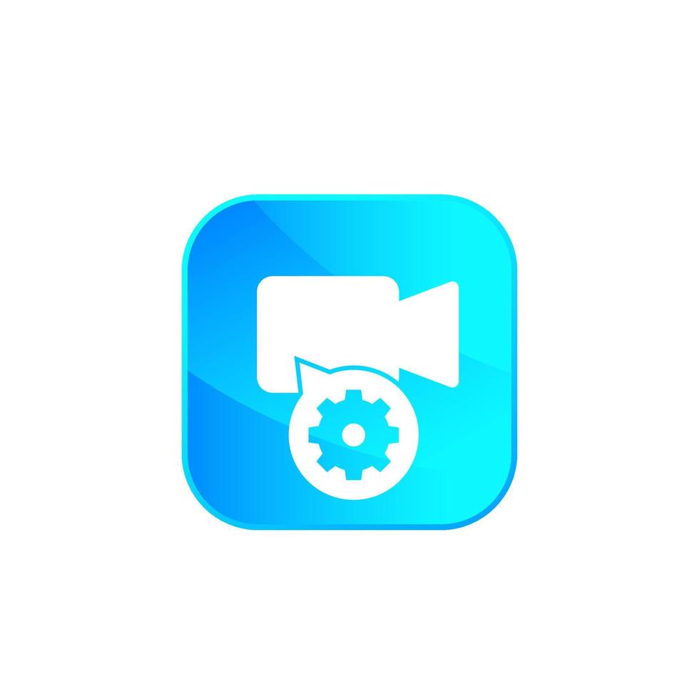 video call settings icon for apps vector