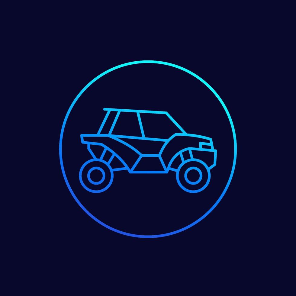 UTV, SxS line icon, vector