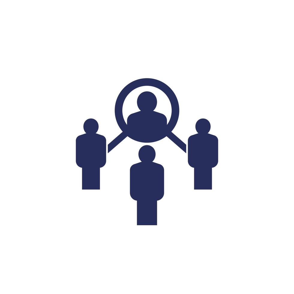 Coordinating or coordinator icon with people vector