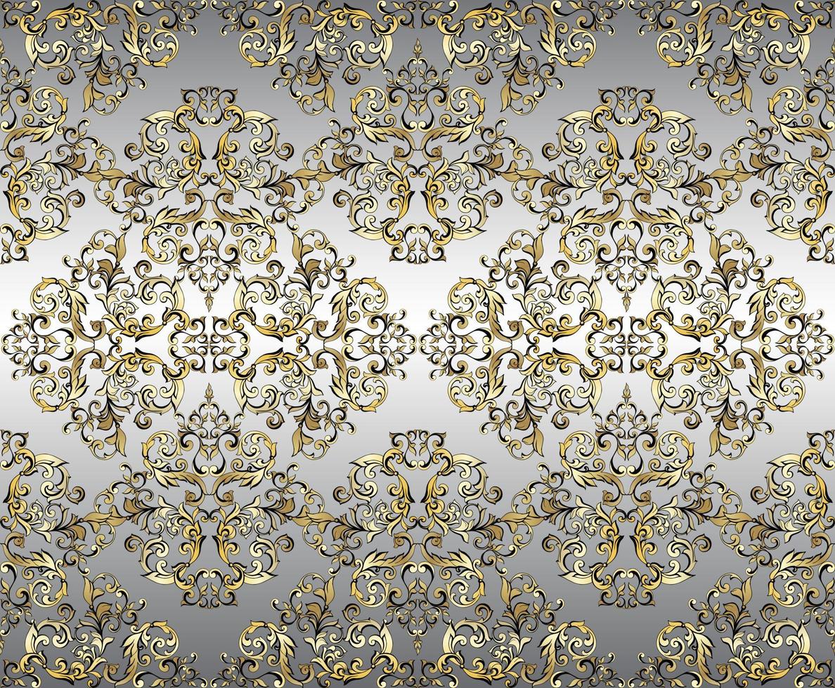 Vector damask vintage baroque ornament. Retro pattern antique style acanthus. Seamless pattern