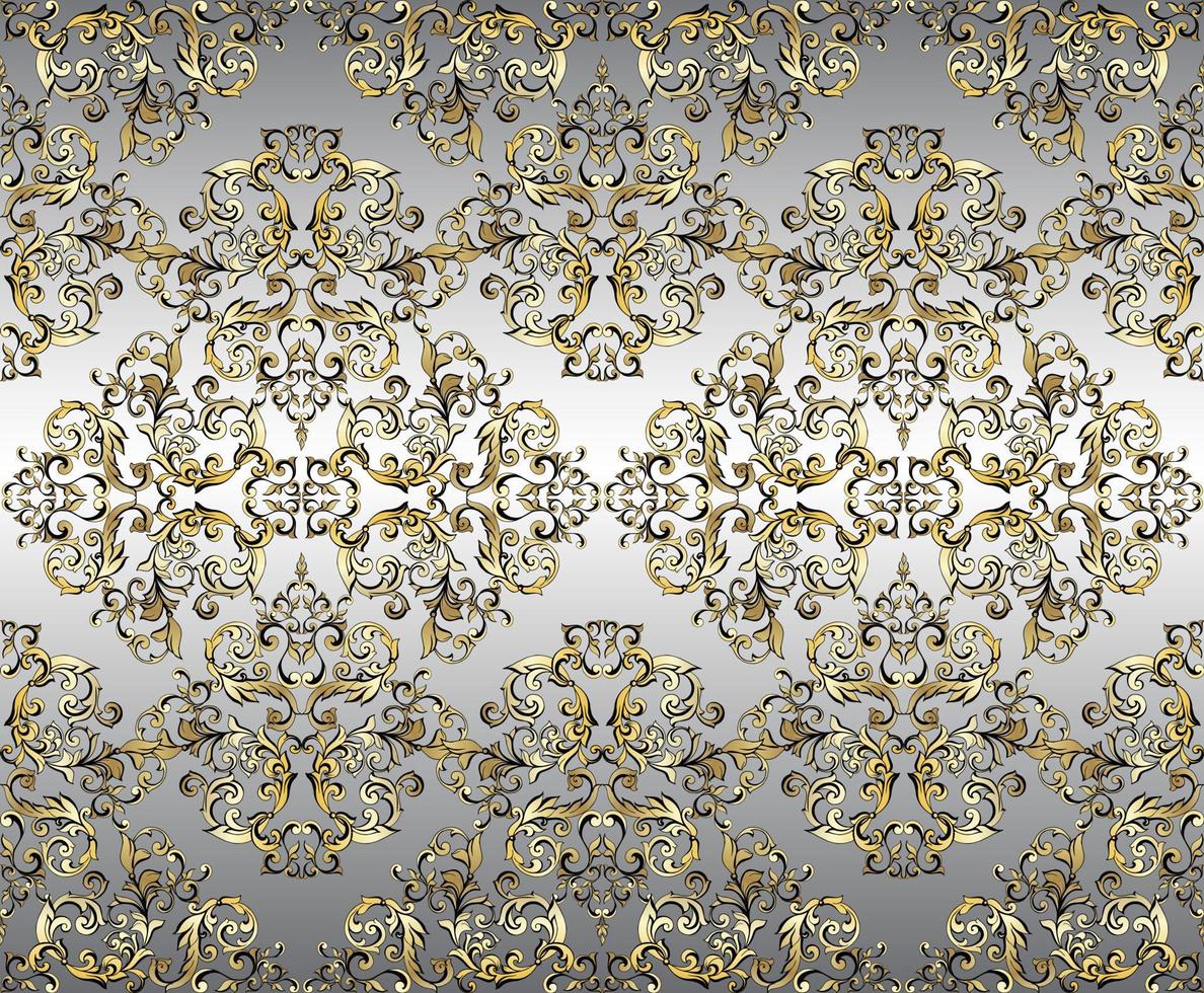 Vector damask vintage baroque ornament. Retro pattern antique style acanthus. Seamless pattern