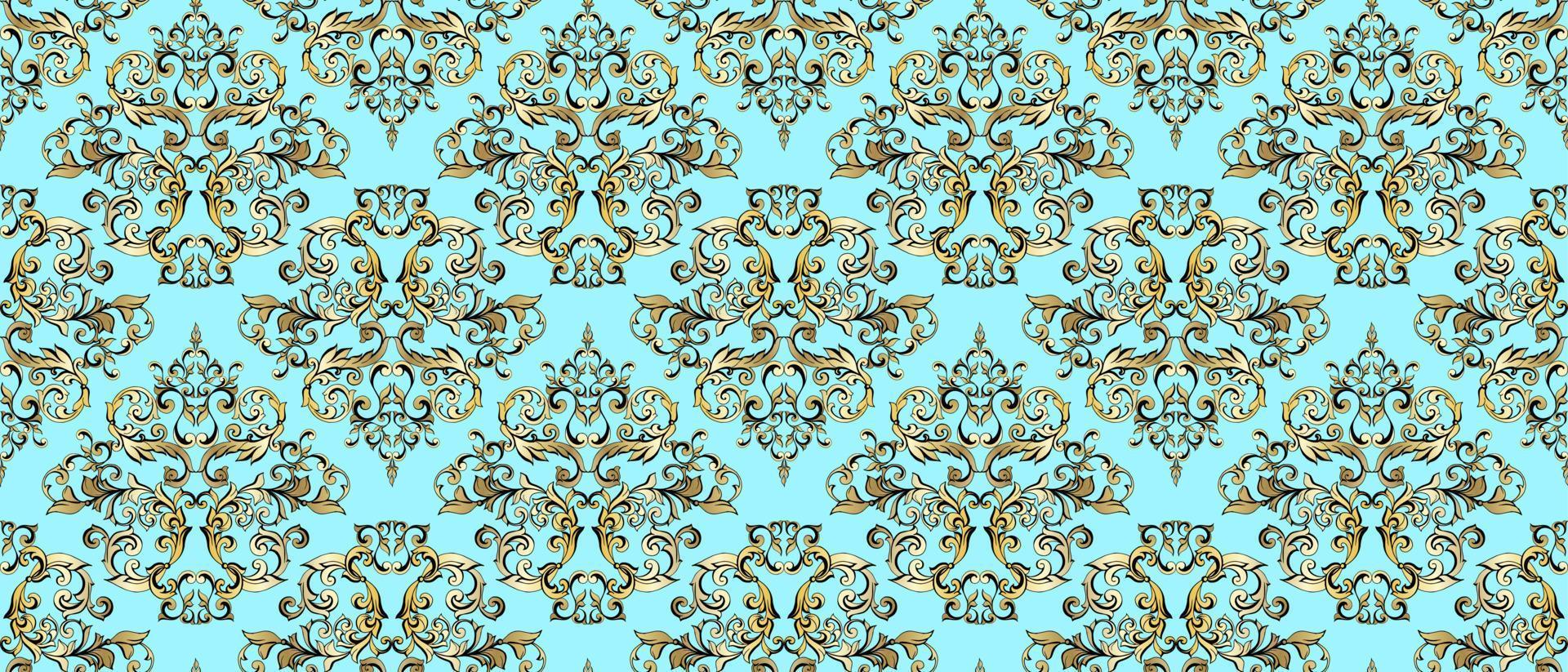 Vector damask vintage baroque ornament. Retro pattern antique style acanthus. Seamless pattern
