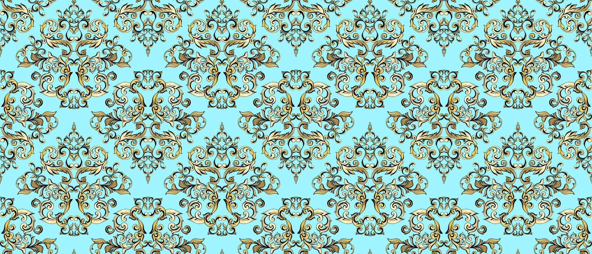 Vector damask vintage baroque ornament. Retro pattern antique style acanthus. Seamless pattern