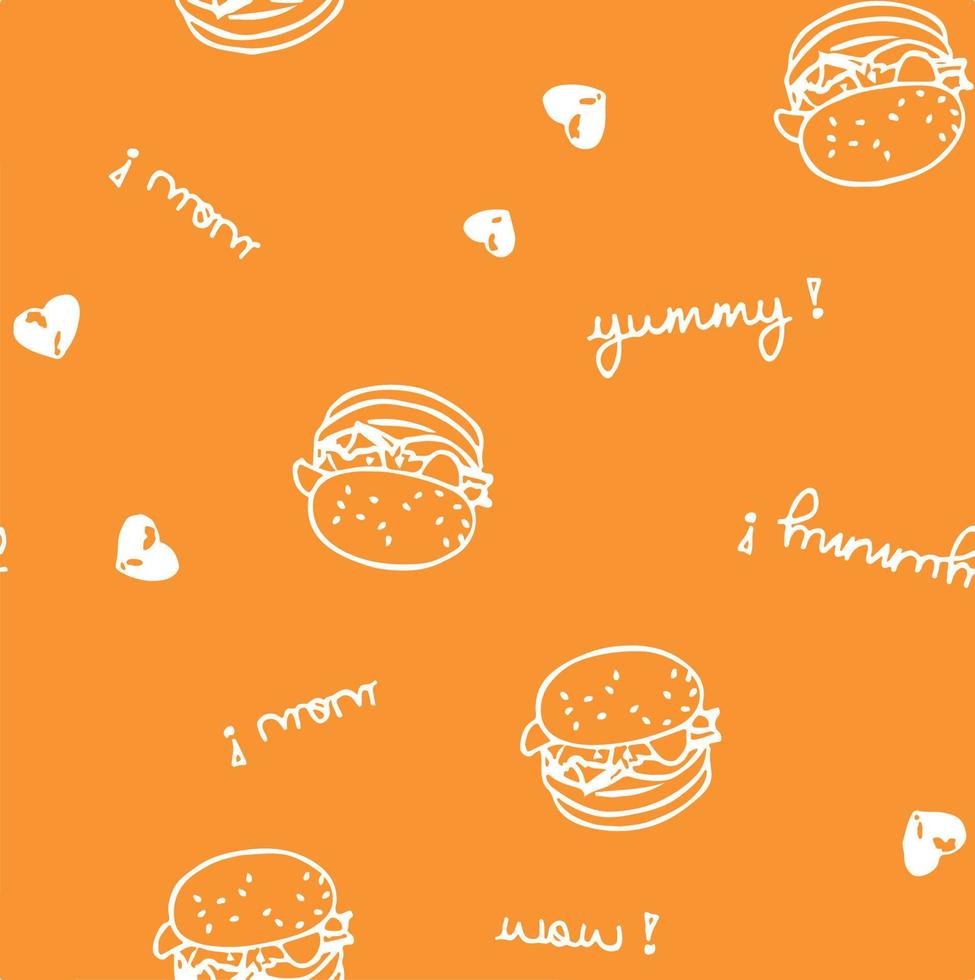 Burger yummy seamless vector file