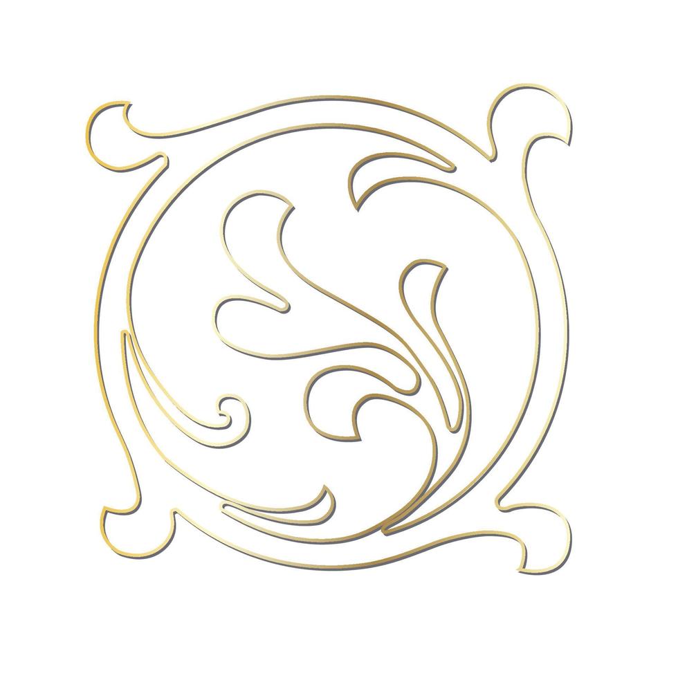 Vector damask vintage baroque scroll ornament swirl. Victorian monogram heraldic shield swirl. Retro floral leaf pattern border foliage antique  acanthus calligraphy engraved tattoo.Tile decor element