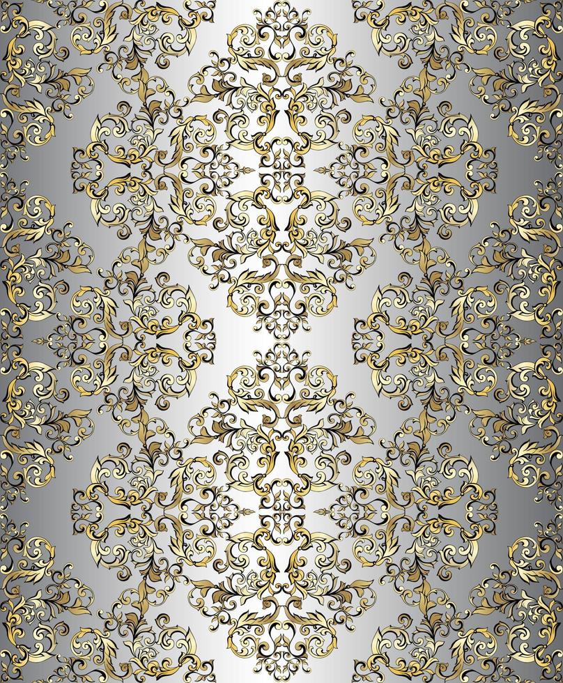 Vector damask vintage baroque ornament. Retro pattern antique style acanthus. Seamless pattern